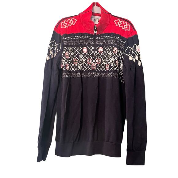 Dale Of Norway Podium Sweater •Men XXL•Ski Wool 1/4 Zip Rare 2019 Midweight READ - Picture 5 of 16